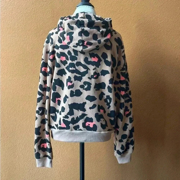 Wild Fox “Preppy Kitty Leopard” Print Everyday Hooded Sweatshirt Size Large NWT! - Picture 7 of 15